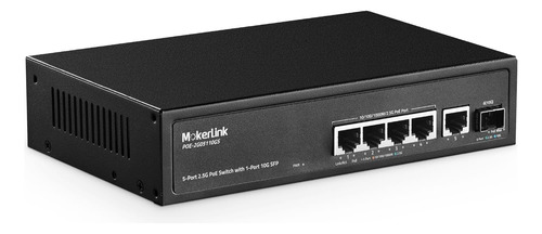 Mokerlink Conmutador Poe De 5 Puertos 2.5 Gigabit Con 10g Sf