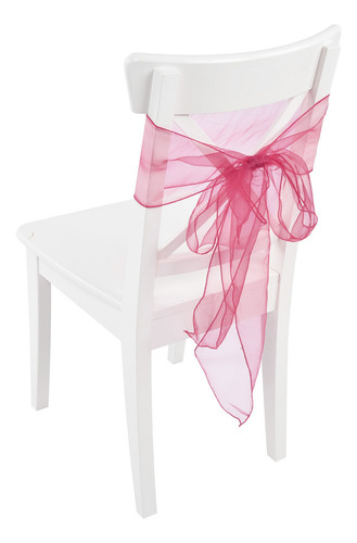 Cinta De Organza Con Moño Para Silla De Banquete, 10 Pzs.