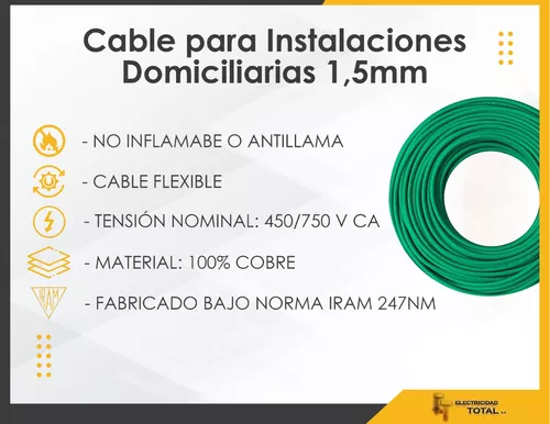 Rollo de cable unipolar 100 mts Neutroluz 2.5mm
