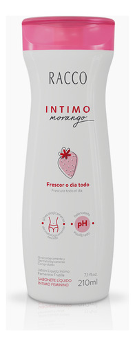 Sabonete Intimo Morango Racco 210ml Ph Balanceado Feminino