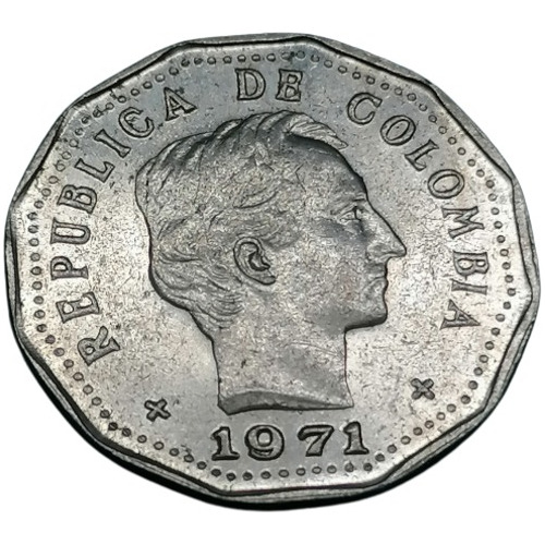 Colombia Moneda 50 Centavos 1971