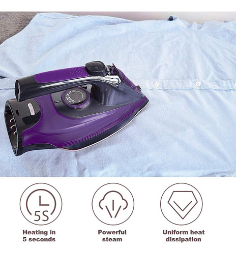 Plancha Inalámbrica, Plancha De Vapor De 2400 W, Plancha