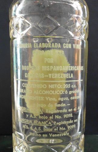 Imagen 3 de 6 de Chamberi De Caracas Año 1956 Botella Antigua De Coleccion