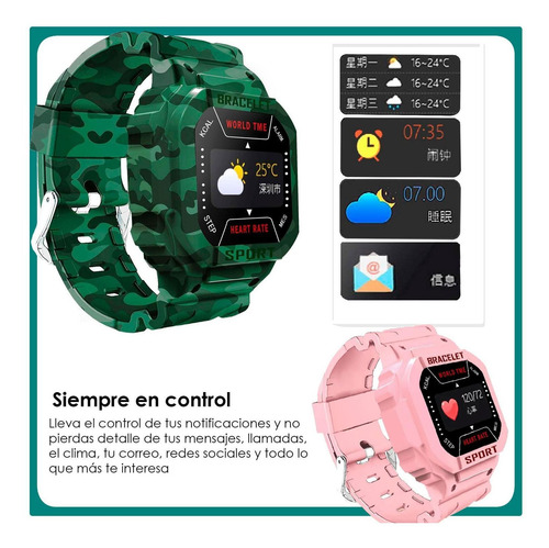 Imagen 4 de 5 de Reloj Smartwatch Vak M5 Bluetooth Ip6 Presion Calorias Sueño