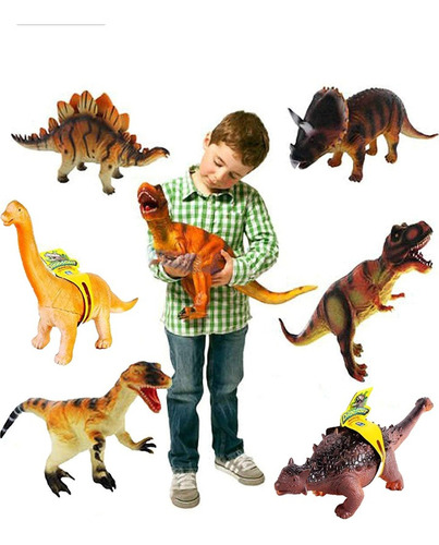 Dinosaurios Grandes Juguete Sonido Niños Colección Completa