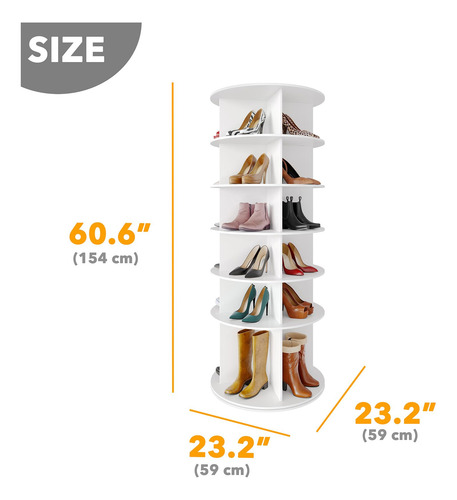 Spaceaid Zapatero Giratorio De 6 Niveles Diseño De Parte