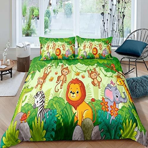 Juego De Cama Infantil Animales Selva