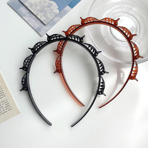 Cintas Plásticas Trenza Doble Con Clips, Para Pelo Rizado