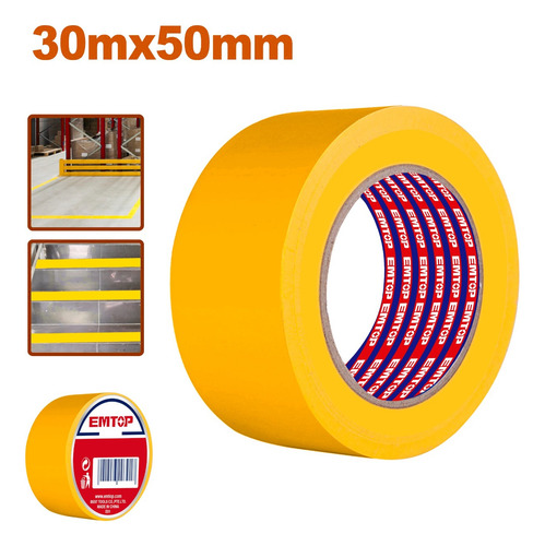 Cinta Demarcatoria Multiuso Amarillo Y Negro - 50 Mm Amarillo