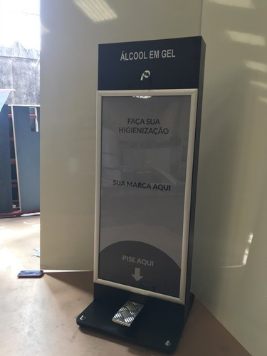 Imagem 6 de 12 de Alcool Em Gel Totem Display Para Shoppings Bancos E Lojas