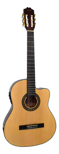 Guitarra Electroacústica La Sevillana UR6CEF3 para diestros natural palo de rosa mate
