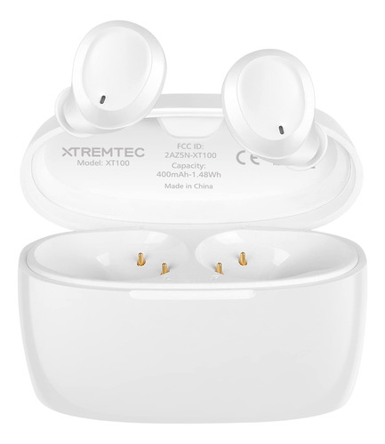 Audífonos Inalámbricos Impermeables Xtremtec Xt100 Blanco