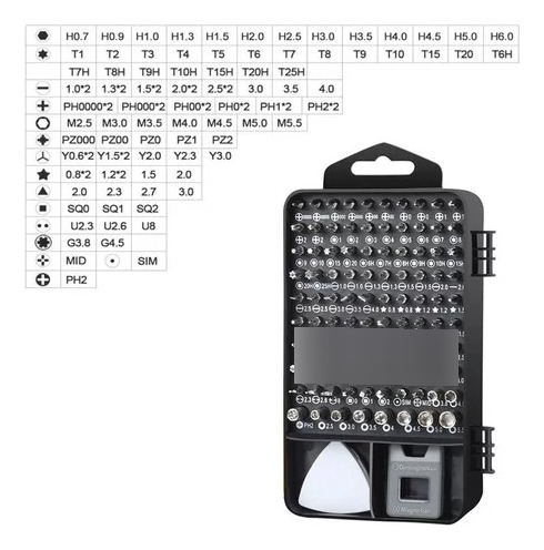 Juego Kit Set Destornilladores Precision 115 En 1 Telefono