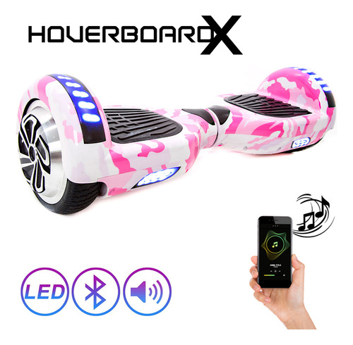 Hoverboard Barato Feminino Rosa Camuflado 6,5 Polegadas
