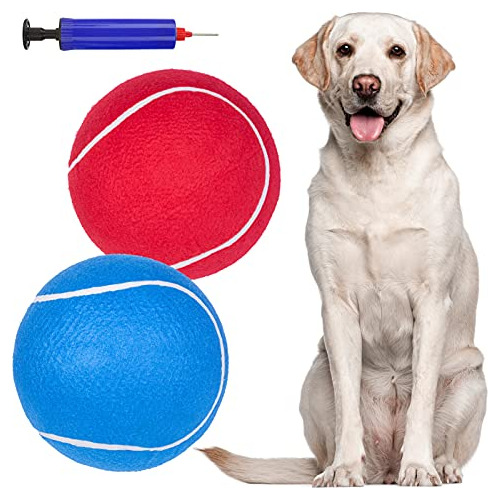 Expawlorer Pelotas De Tenis Gigantes Para Perros: 2 Pelotas 