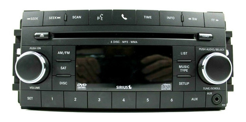 Sirius Chrysler, Dodge, Jeep 2007-2011 Unidad Radio Control 