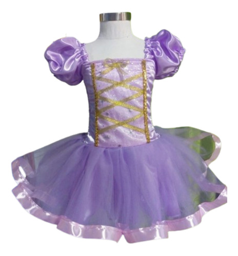 Promo Excelente Disfraz Tutu De Rapunzel - Nenas Desde 1 Año