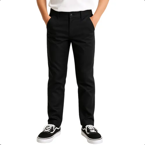 Calça Menino Infantil Juvenil Sarja Lycra Tamanho 1 Ao 16