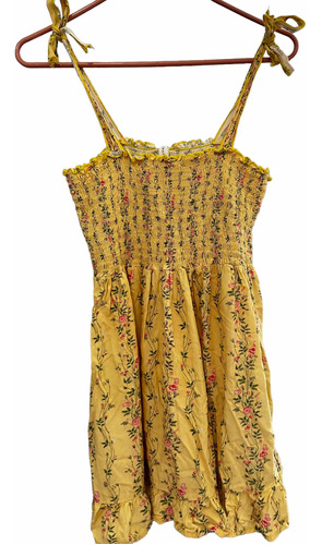 Vestido Casual Amarillo Floreado Aeropostale Talla L