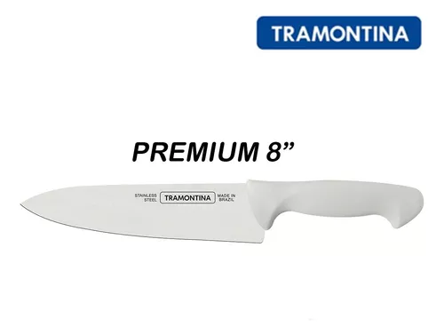 Faca Chef Inox Com Cabo Branco 8 Master 24620/088 Tramontina - Lz  Utensilios Para Cozinha