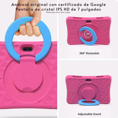 Tablet Para Niños 7 Pulgadas 3g De Ram 32gb Memoria Android Rosa