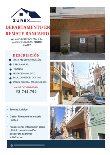 Hermoso Departamento En Remate Americas Unidas 