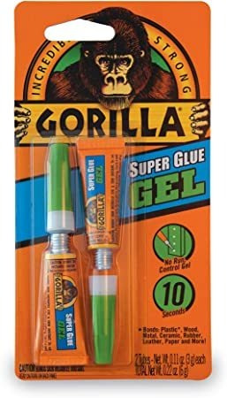 Gorila Super Glue Gel, Dos Tubos De 3 Gramos, Claro, (paquet