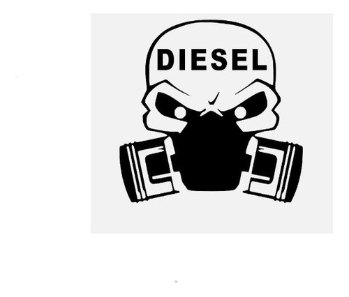 Sticker Calavera Diesel Adhesivo Tuning Racing Envynilos