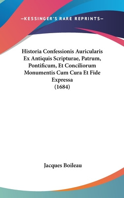 Libro Historia Confessionis Auricularis Ex Antiquis Scrip...