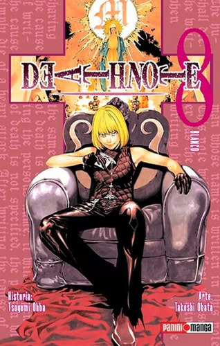 Death Note N.8: Death Note N.8, De Tsugumi Ohba. Serie Death Note, Vol. 8.0. Editorial Panini, Tapa Blanda, Edición 0.0 En Español, 2021