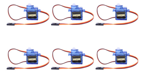 6 X Sg90, 9 G, 180 Grados, Microengranaje, Ala Fija, Para Rc Color 6pcs