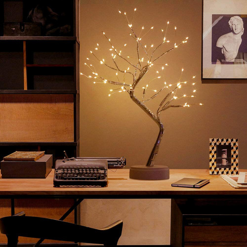 Lámpara Led De Mesa Para Bonsái Luz Nocturna Usb Batería