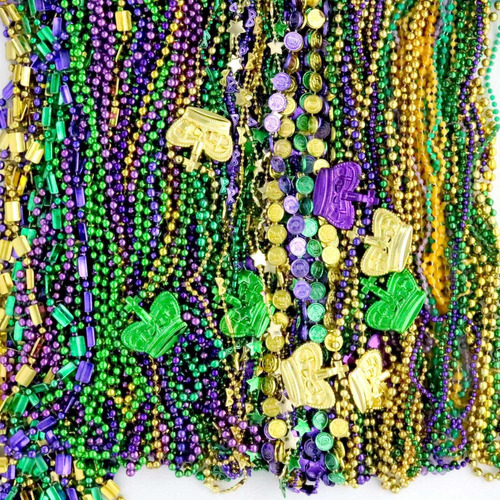 Giftexpress 100 Collares De Cuentas Metlicas De Mardi Gras P