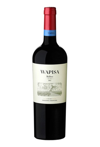 Vino Tinto Wapisa Mabec Botella 750ml Patagonia Atlántica 