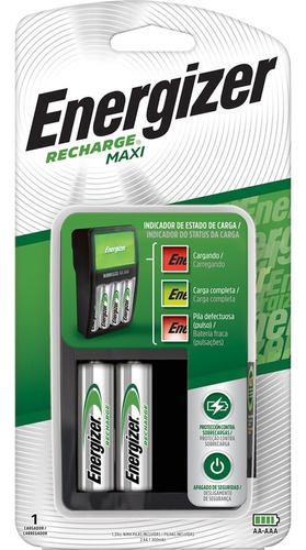 Cargador De Pilas   Energizer Maxi + 2 Pilas Recargables Aa 