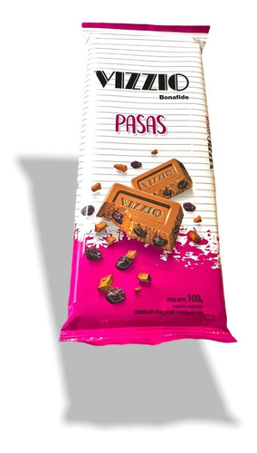 Chocolate Vizzio Pasas 100g (pack X5u) Barata La Golosineria