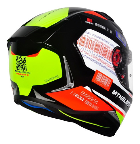 Imagem 5 de 7 de Capacete Mt Revenge 2 Rs Preto Novo Cmr