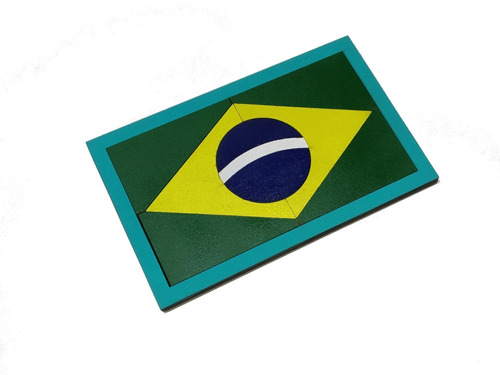 Quebra Cabeça Bandeira Do Brasil - 9 Peças
