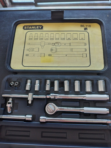 Juego Dados Stanley 1/4 Pulgadas Hex