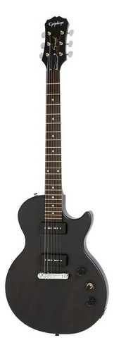 Guitarra eléctrica Epiphone Les Paul Special I P-90 de caoba worn black brillante con diapasón de palo de rosa