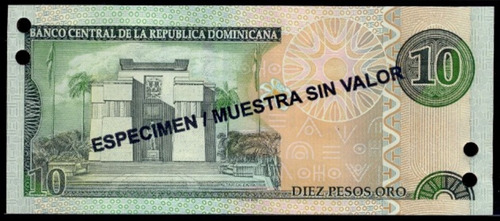 Bn8250 Rep. Dominicana 2003 Dez Pesos Ouro Specimen Rara