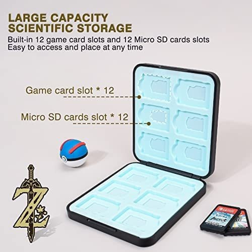 Dlseego Zelda Sword Game Case Para Switch Oled, 12 Slots Gam