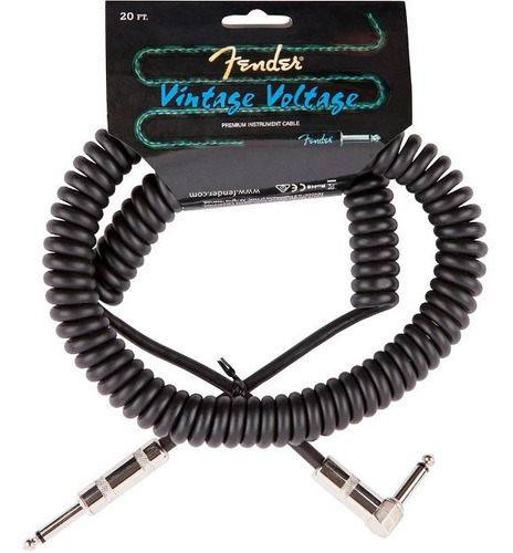 Cable Fender Coil Vintage Voltage Espiralado 6 Metros