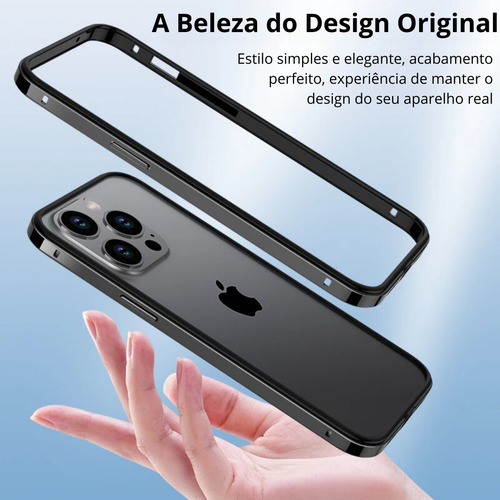 Capa Case Bumper Bamper Borda Metal Para iPhone 16 Pro