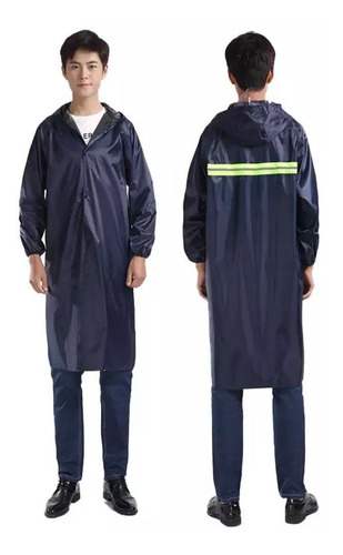 Pilot Largo De Lluvia Impermeable Capucha Bolsillos Clicshop