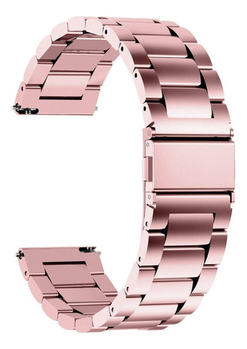 Pulseira Compatível Com Galaxy Watch 3 45mm Sm-r845 Aço Inox Cor Rose Pink