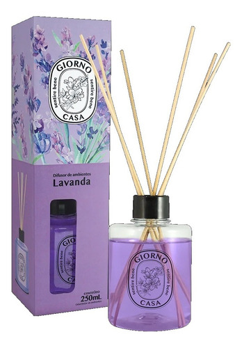 Imagem 1 de 6 de Difusor De Ambientes Aromatizador Lavanda Giorno 250 Ml