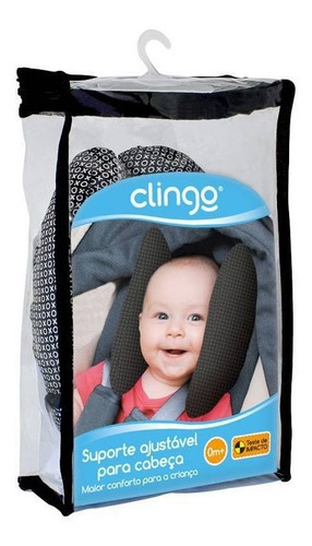 Imagem 2 de 6 de Suporte Ajustável Para Cabeça Preto Infantil Criança Clingo