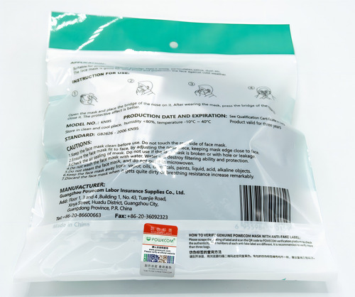 Cubrebocas Kn95 Powecom Mascarilla Tapaboca 10pz Blanco