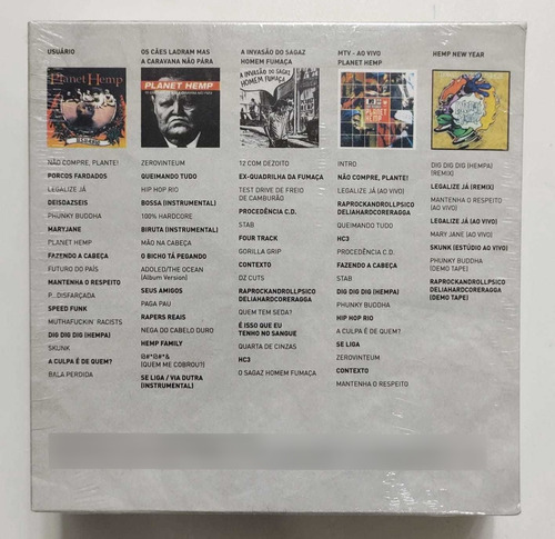 Planet Hemp - Box Com 5 Cds - Discografia Completa + Livreto